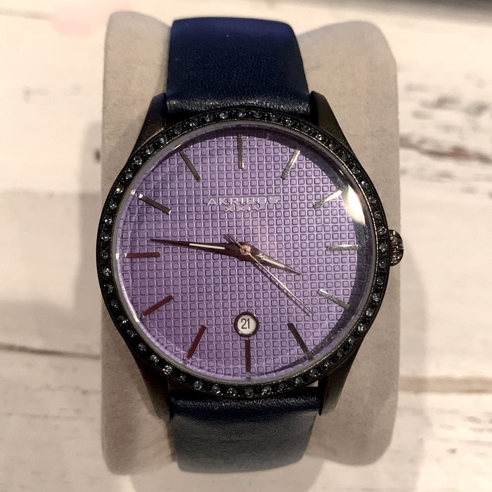 Akribos XXIV Leather Watch